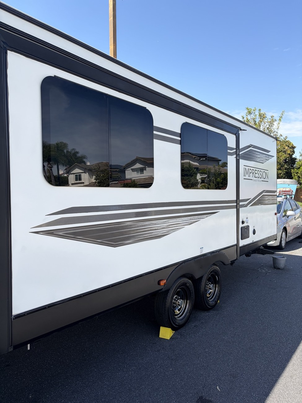 Travel trailer refresh, after washing